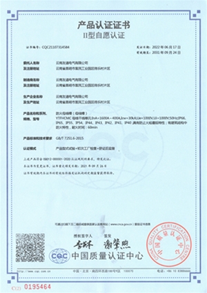 二型產(chǎn)品認(rèn)證證書(shū)